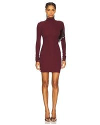 ÉTERNE - Long Sleeve Turtleneck Butter Rib Mini Dress - Lyst