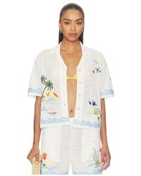 CASABLANCA - Crochet Beach Shirt - Lyst