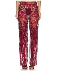 Kim Shui - Full Length Embroidered Pants - Lyst