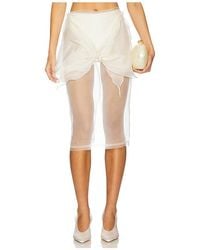 Milkwhite - X Revolve Organza Midi Skirt With Big Bow - Lyst
