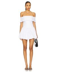 MAJORELLE Clemence Mini Dress in White | Lyst