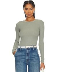 Enza Costa - Silk Knit Long Sleeve Crew - Lyst