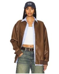 superdown - Ariel Faux Leather Bomber - Lyst
