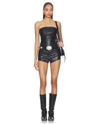 superdown - Kayla Faux Leather Short Set - Lyst