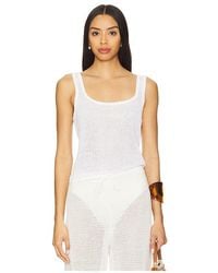 Onia - Linen Knit Square Neck Tank - Lyst