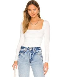 superdown - Sofia Square Neck Top - Lyst