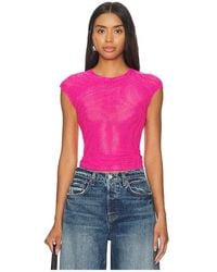 AFRM - Nina Top En Color Fucsia Talla En - Lyst