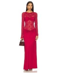 Runaway the Label - Larna Lace Long Sleeve Maxi Dress - Lyst