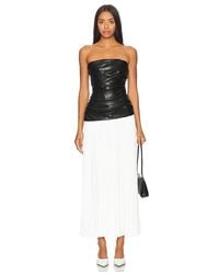 Jonathan Simkhai - Vestido Midi Con Bustier Y Sin Tirantes Arie En Color Negro, Blanco Talla En - Lyst