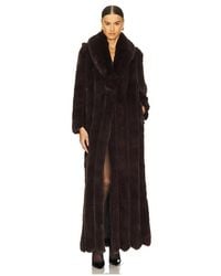 LOBA - Luciana Faux Fur Maxi Coat - Lyst