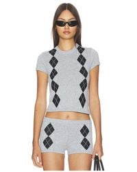 Lovers + Friends - Gisselle Argyle Tee - Lyst