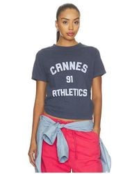 DEPARTURE - Cannes 91 Athletics Boxy Tee - Lyst