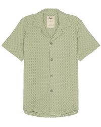 Oas - Dusty Green Cuba Waffle Shirt - Lyst