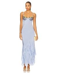 Fleur du Mal - Vestido Largo Eden En Color Bebe Azul Talla (También En 10, 2, 4, 6, 8) - Lyst