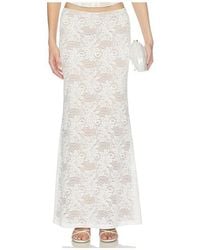 Runaway the Label - Kiani Low Waist Lace Maxi Skirt - Lyst