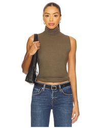 Vince - Top De Cuello Alto Sin Mangas En Color Verde Oliva Talla (También En M, S, Xl, Xs, Xxs) - Lyst