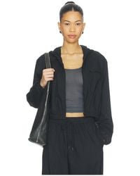 Skims - Swiss Cotton Sateen Cropped Zip Up Jacket - Lyst