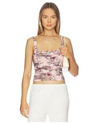L'Agence - Rasha Shirred Tank - Lyst