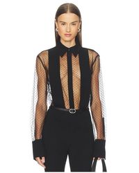 Sans Faff - Meghan Panelled Polka Silk Blouse - Lyst