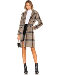 Kendall + Kylie Double Breasted Long Coat - Braun