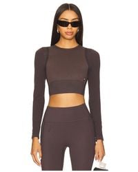 On Shoes - Studio Knit Crop Lg Sleeve Top - Lyst