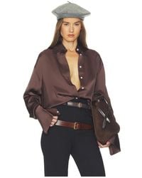 Helsa - The Relaxed Satin Shirt - Lyst