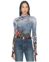 Alice + Olivia - Delaina Longsleeve Turtleneck Top - Lyst