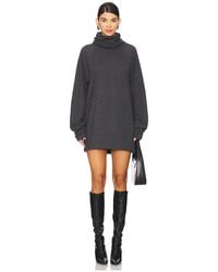 Norma Kamali - Oversized Raglan Sleeve Turtleneck Mini Dress - Lyst