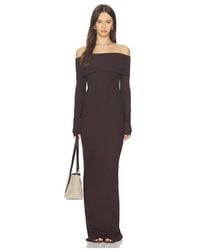 ÉTERNE - Long Sleeve Off Shoulder Maxi Dress - Lyst