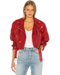 Lamarque - BLOUSON EN CUIR DYLAN en Red - Lyst