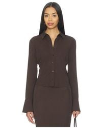 GOOD AMERICAN - Matte Jersey Long Sleeve Shirt - Lyst