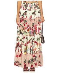 CAMILLA - Falda Maxi Skirt En Color Crema Talla (También En M, S, Xl, Xs) - Lyst