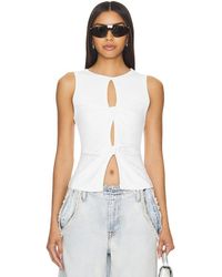 h:ours - Rhyan Top En Color Blanco Talla (También En S, M, Xl) - Lyst