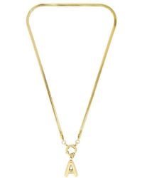 petit moments - Bubble Initial Herringbone Necklace - Lyst
