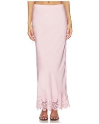 Bardot - Elisan Lace Satin Midi Skirt - Lyst