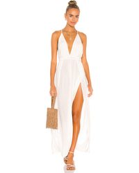 love triangle plunge front 3d applique cami midi dress in white