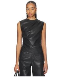 Enza Costa - Leather Twist Top - Lyst