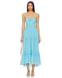 Free People - Maxivestido Taking Sides En Color Azul Talla (También En Xs, S, M, Xl) - Lyst