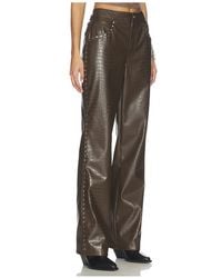 Lamarque - X Revolve Devin Faux Leather Croco Studded Pant - Lyst