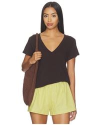 Leset - Laura V Neck Tee - Lyst