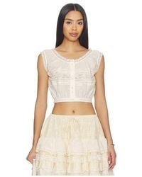YUHAN WANG - Lace Trim Button Blouse - Lyst