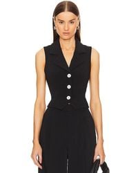 L'academie - 'Academie By Marianna Carinne Crepe Vest Top En Color Negro Talla (También En M, S, Xl, Xs) - Lyst
