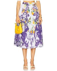 FALGUNI SHANE PEACOCK - Falda Corrugada En Color Azul Talla (También En M, S, Xl, Xs) - Lyst