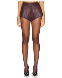 LAPOINTE - Kurze Shorts Aus Stretch-Lederimitat - Lyst