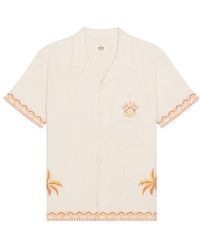 Marine Layer - Placed Embroidery Resort Shirt - Lyst