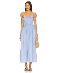 Faithfull the Brand - Vestido Midi Harlow En Color Azul Talla (También En M, S, Xl, Xs) - Lyst