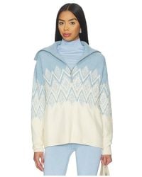 Varley - Hedda Fairisle Half Zip Sweater - Lyst