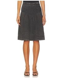 Free People - Peyton Pintuck Midi Skirt - Lyst