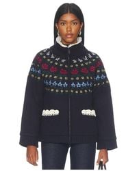Sea - Preston Knit Sherpa Lined Jacket - Lyst