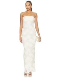 ROTATE BIRGER CHRISTENSEN - Flower Mesh Tube Dress - Lyst